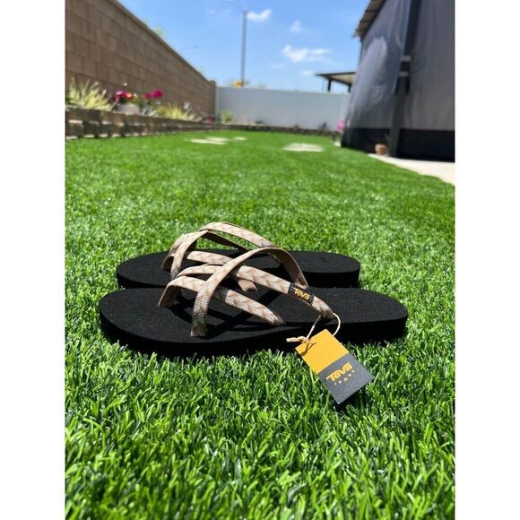 Teva Women's Olowahu Sandals Black/Multi Size 10 Comfort Stylish For Summer Fun - Picture 10 of 13